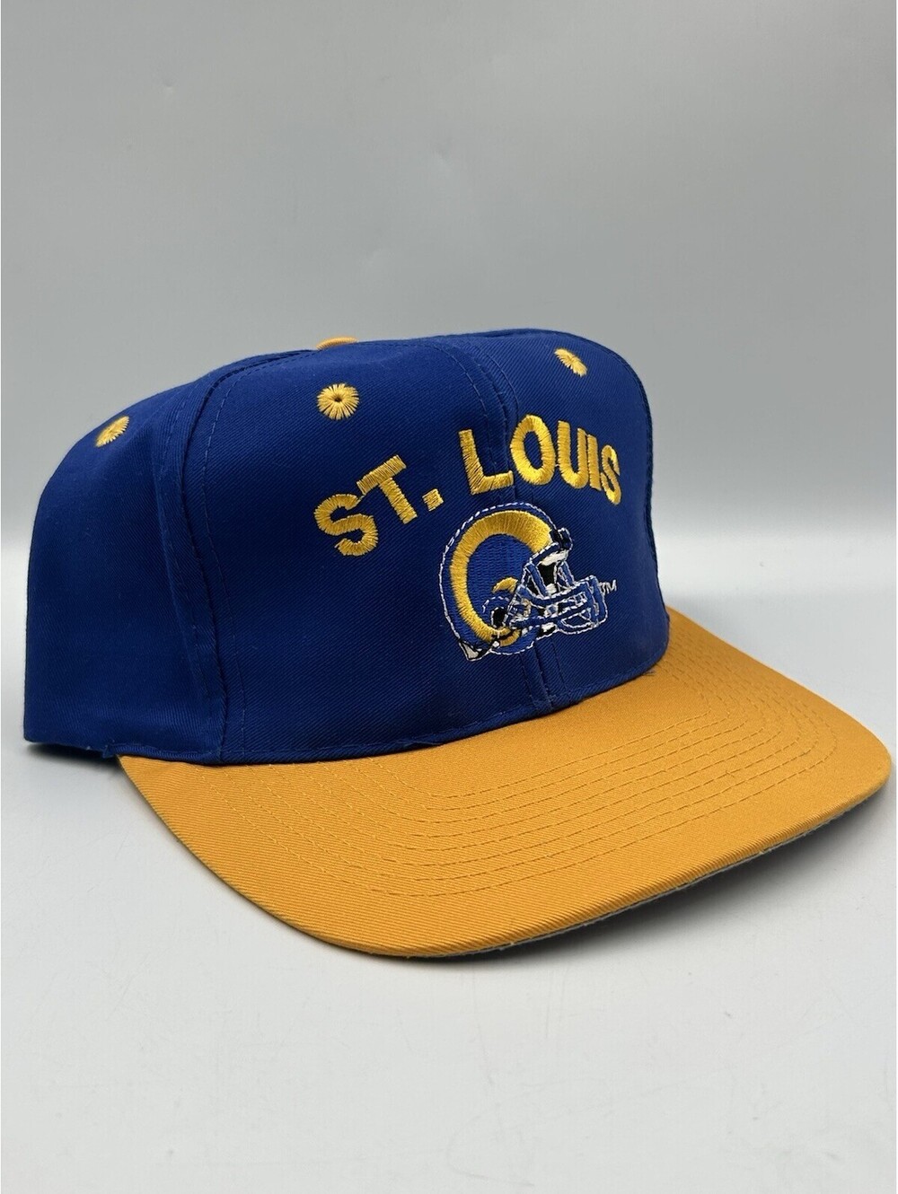 NEW W/Tags Vintage St Louis Rams Team NFL Logo7 Blue Snap Back Adjustable Hat